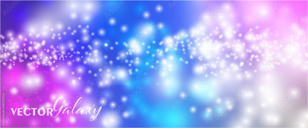 Wall mural magical color galaxy.space background ,realistic nebula and lots of shining stars. infinite universe