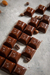chocolate pieces on a plate