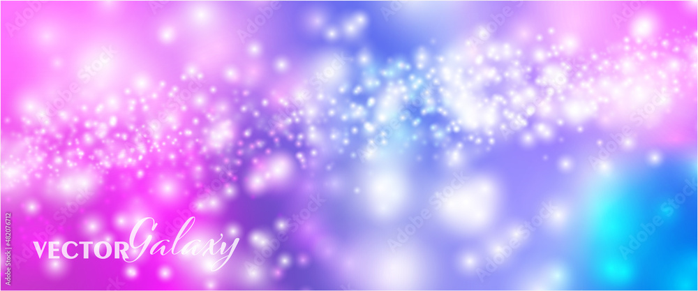 Wall mural magical color galaxy.space background ,realistic nebula and lots of shining stars. infinite universe