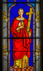 Obraz na płótnie Canvas Saint Lucy Stained Glass Church Saint Augustine Florida