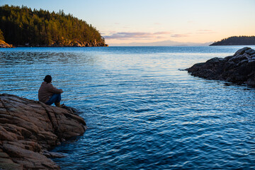 person watching the sea