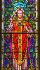 Naklejki  Jesus Invitation Eucharist Stained Glass Church Saint Augustine Florida