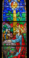 Naklejki  Jesus Praying Garden Gethsemane Stained Glass Church Saint Augustine Florida