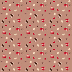 pattern of multicolored hearts for valentine's day