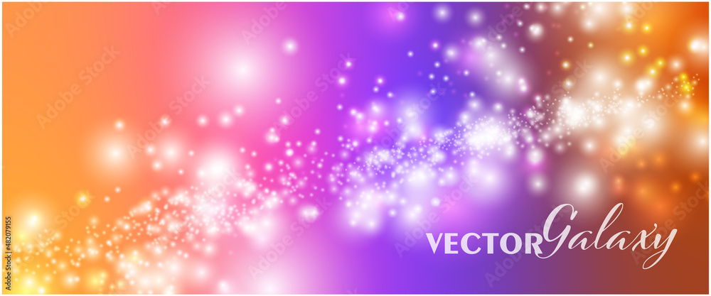 Wall mural magical color galaxy.space background ,realistic nebula and lots of shining stars. infinite universe