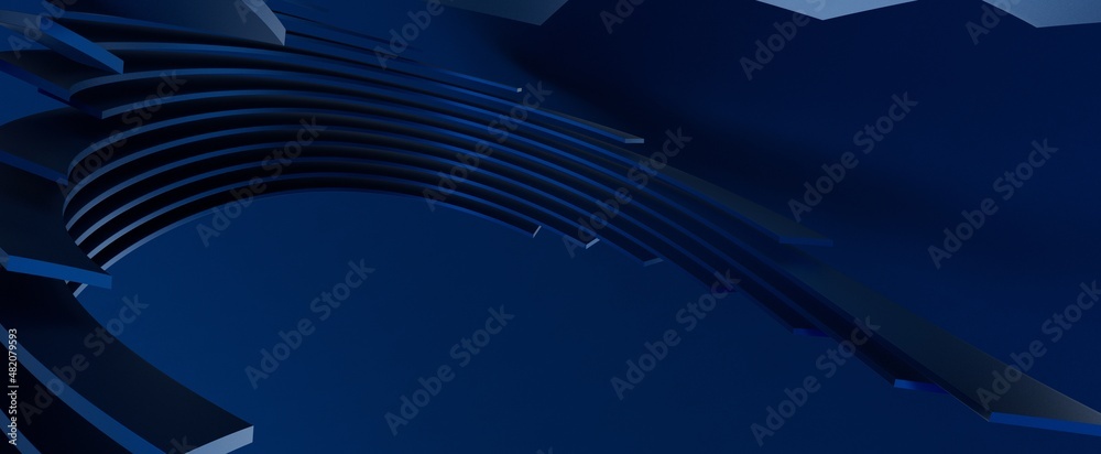 Poster modern abstract blue transparent crystal pattern background template