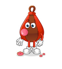 speed bag chewing gum vector. cartoon character