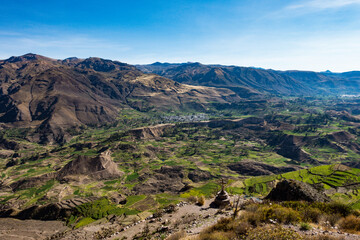 Fototapeta na wymiar View over the Colca valley near Arequipa, Peru