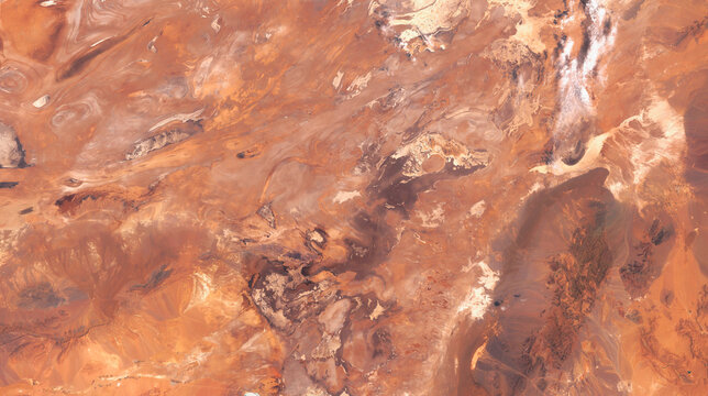 Dasht-e Kavir, salt desert in the Iranian highlands, satellite image. contains modified Copernicus Sentinel data