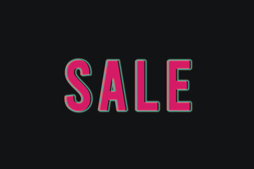 Sale Neon Colors Black Background Website Header Sale Image