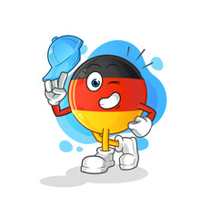 german flag young boy character cartoon