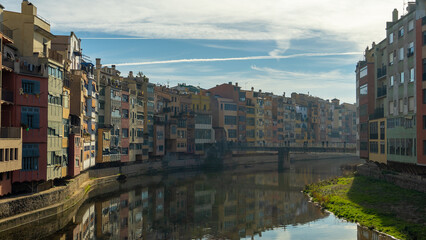 Girona cityscape views of the river