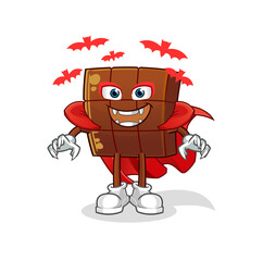 chocolate bar Dracula illustration. character vector