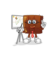 chocolate bar marketing character. cartoon mascot vector