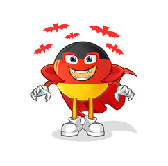 german flag Dracula illustration. character vector