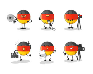 german flag entertainment group character. cartoon mascot vector