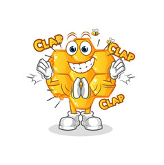 honey pattern applause illustration. character vector