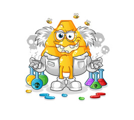 honey pattern mad scientist illustration. character vector