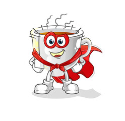 tea cup heroes vector. cartoon character