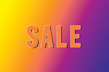 Gradient background sale banner for email headers and sale advertising 