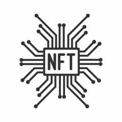 NFT Non-Fungible Tokens Digital Art Concept