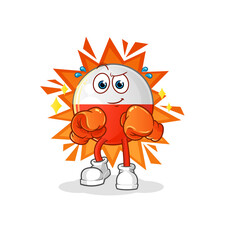 poland flag boxer character. cartoon mascot vector