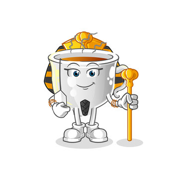 recommend clip art: tea cup ancient egypt cartoon. cartoon mascot vector