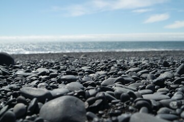 Fototapeta na wymiar Pebbles on Beach, Iceland