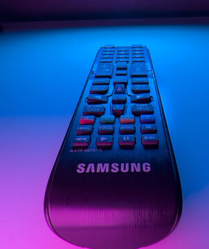 Samsung TV Remote Control - FRANKFURT, GERMANY - JANUARY 22, 2022