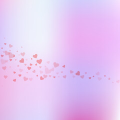 Red heart love confettis. Valentine's day comet ex