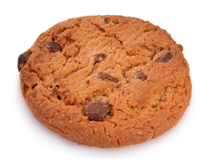 Chocolate chip cookies isolated on white background, Cookies Chocolate chip on White Background With clipping path.