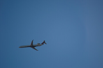 Plane in blue sky