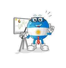 argentina flag marketing character. cartoon mascot vector