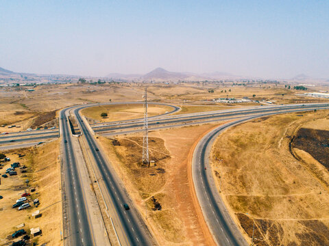 Drone photography of a typical bridge in giri-junction, Abuja, Nigeria