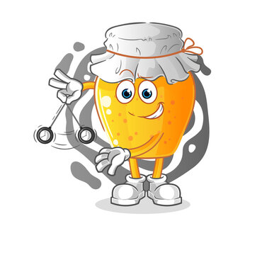 recommend clip art: honey jar hypnotizing cartoon. cartoon mascot vector