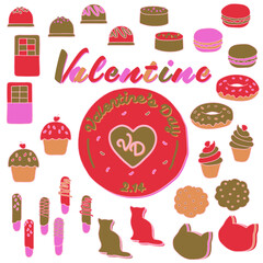 バレンタイン　イラスト素材　Valentine illustration