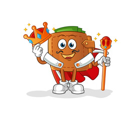 Obraz premium wallet king vector. cartoon character