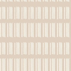 Minimal ecru jute plain horizontal stripe texture pattern. Two tone washed out beach decor background. Modern rustic brown sand color design. Seamless striped distress shabby chic pattern. 