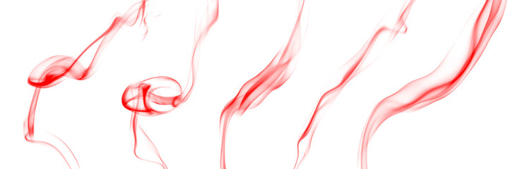line red smoke group, Isolated white background