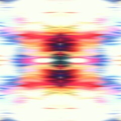 Optical tie dye kaleidoscope blur texture background. Seamless washed out symmetry ombre effect. 80s style retro geometric mirror pattern. High resolution funky beach wear fashion textile