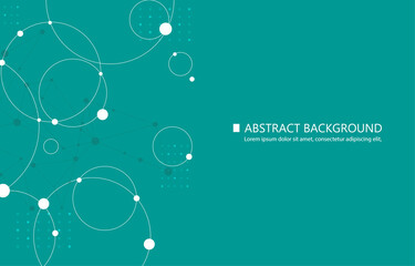 Geometric vector circles connection abstract vector background