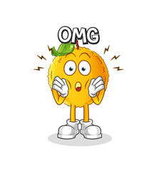 jackfruit Oh my God vector. cartoon character