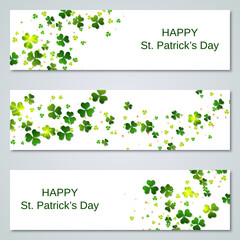 St.Patrick's Day horizontal web banners vector collection

