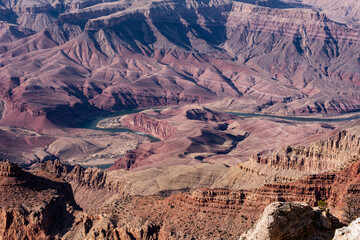 The Colorado River Bends Through the rocks of the Grand Canyon