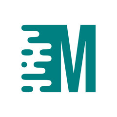 letter m fluid logo