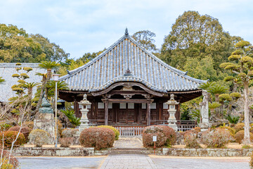 Fototapeta premium 冬の豊前善光寺 大分県宇佐市 Buzen-Zenkoji Temple in winter. Ooita-ken Usa city