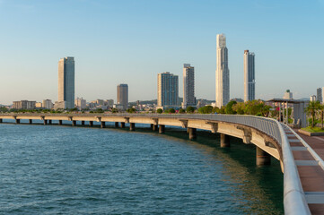 Fototapeta premium Panama City, landscape view of marine street