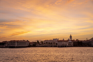 sunset view, Panama antique city casco antiguo