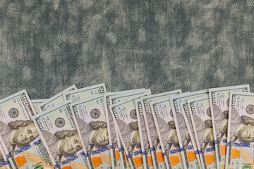 American dollar money in marble background for business