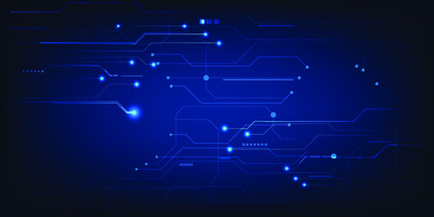 Vector illustrations of futuristic digital communication with circuit grid line future tech design concepts.